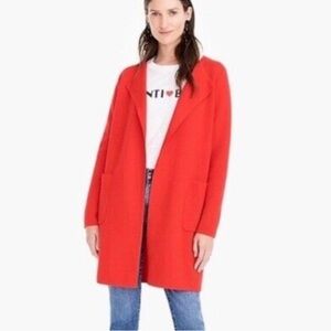 J Crew Juliette Collarless Sweater Blazer